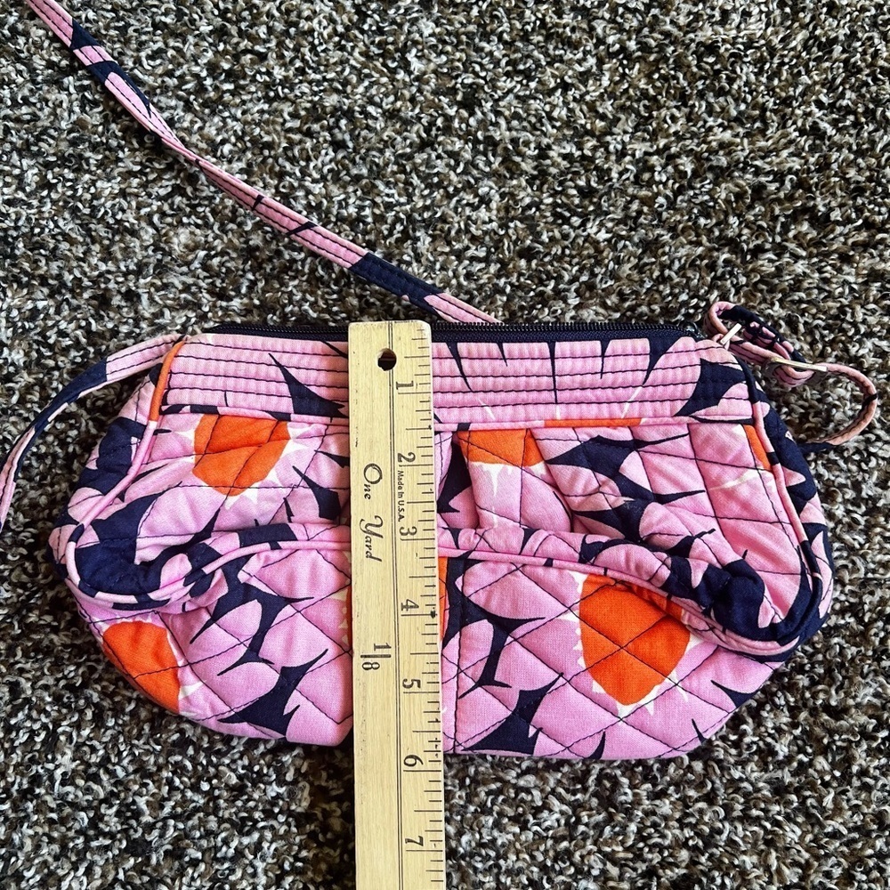 Vera Bradley Pink and Orange Floral Crossbody Bag - Picture 7 of 7